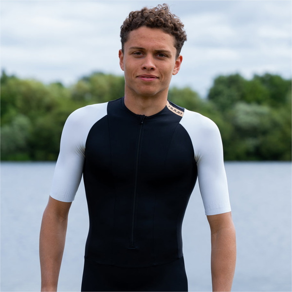 2026 Huub Collective Trisuit Til Mænd TCLCBW - Black / Hvid